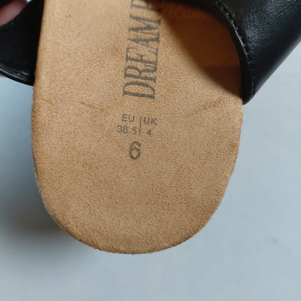 Women's Size 6 Dream Pairs Nini-8 Black Wedge Sandals Shoes Cork - Picture 14 of 15